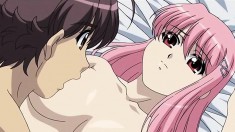 Pink haired Japanese babe gets creampied in a hardcore hentai