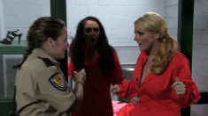 Reno 911 parody with cellmates getting busy in a wild threesome
