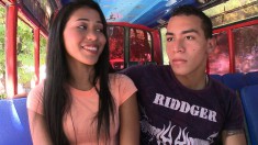 Stunning young Latina displays her sublime booty and rides a big dick