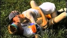 Naughty twinks exploring their gay desires and needs in the outdoors