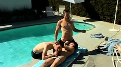 Male stars sex fuck gay videos Pool Four-Way!