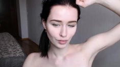 Hottest brunette solo webcam masturbation 2