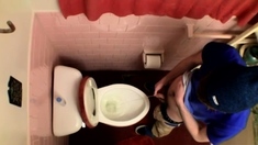 Men piss on slides gay Unloading In The Toilet Bowl