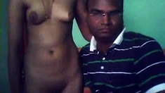 Desi couple having a session on webcam