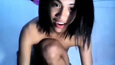 Amazing filipino ladyboy flashing on cam