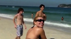 Hot girl on beach