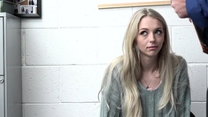Amazing blonde teen fucked by a bad cop